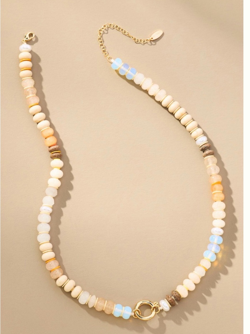 Rainbow Stone Charm Necklace By Anthropologie